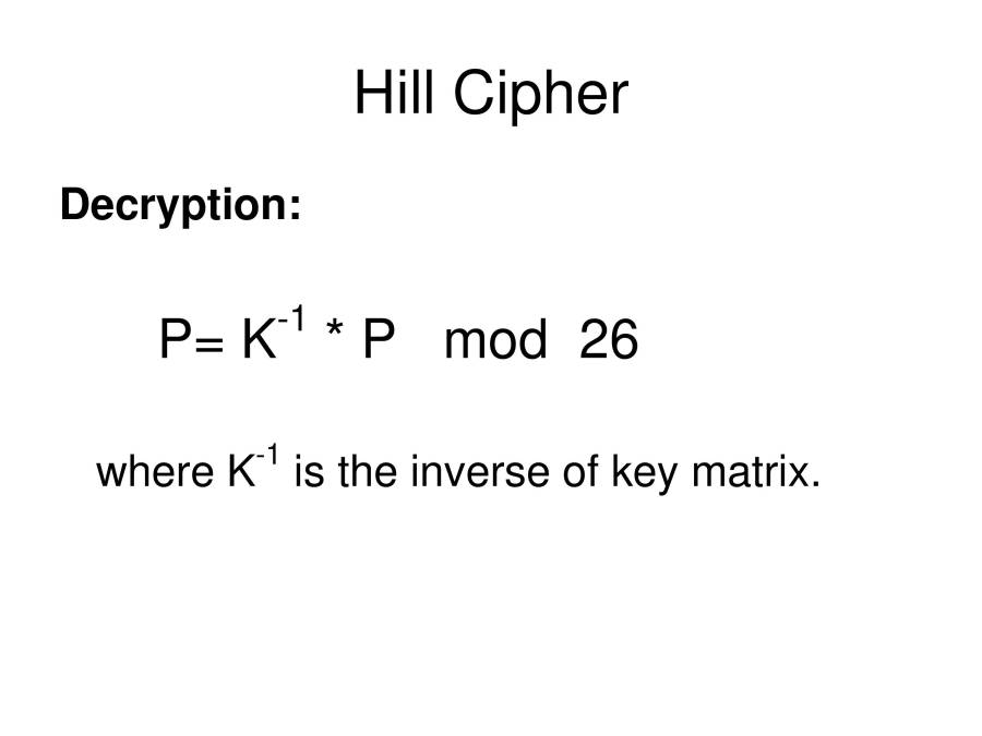 PPT On Hill Cipher - PowerPoint Slides - MyPrivateTutor UAE