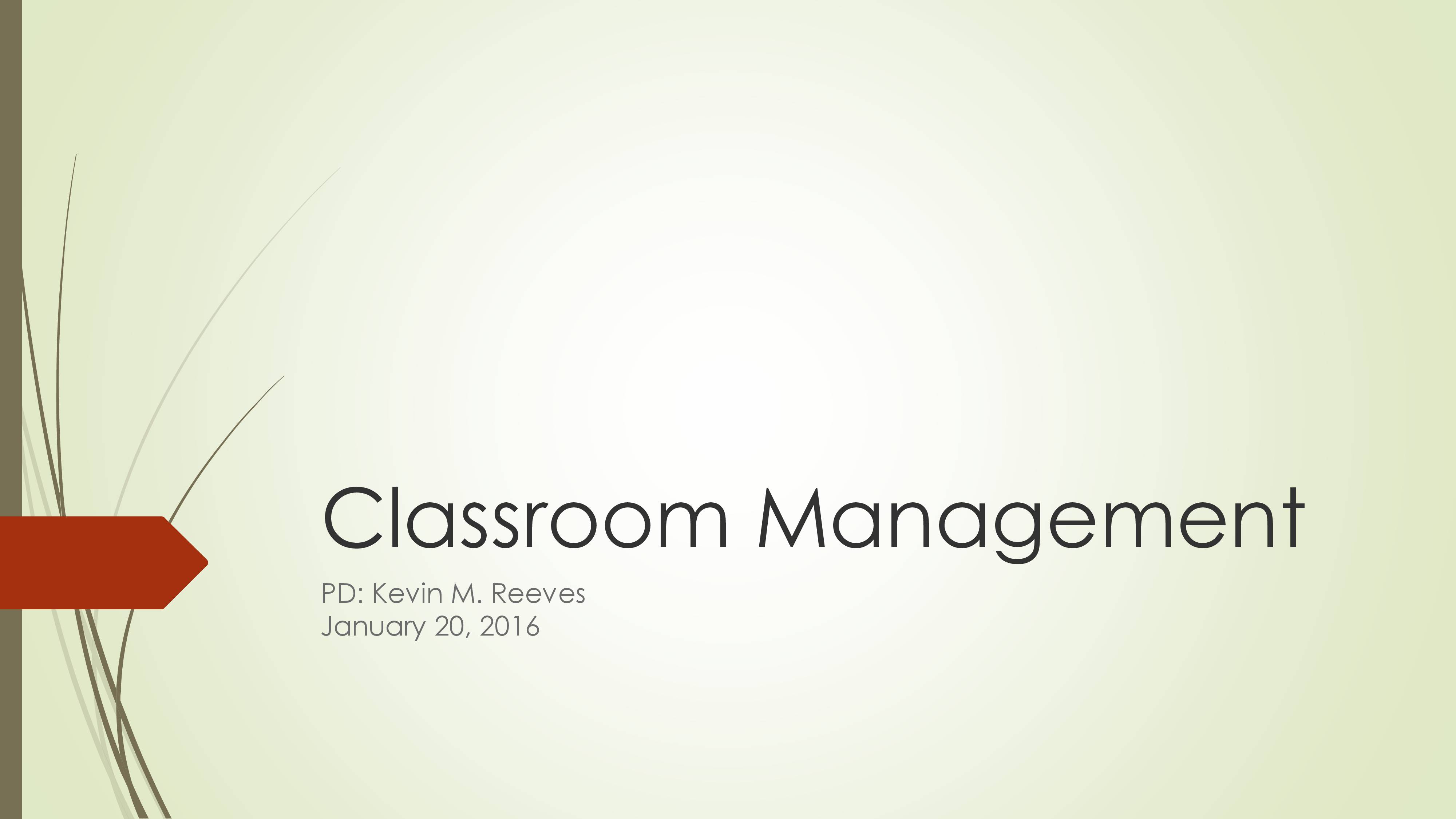 PPT on Classroom Management
