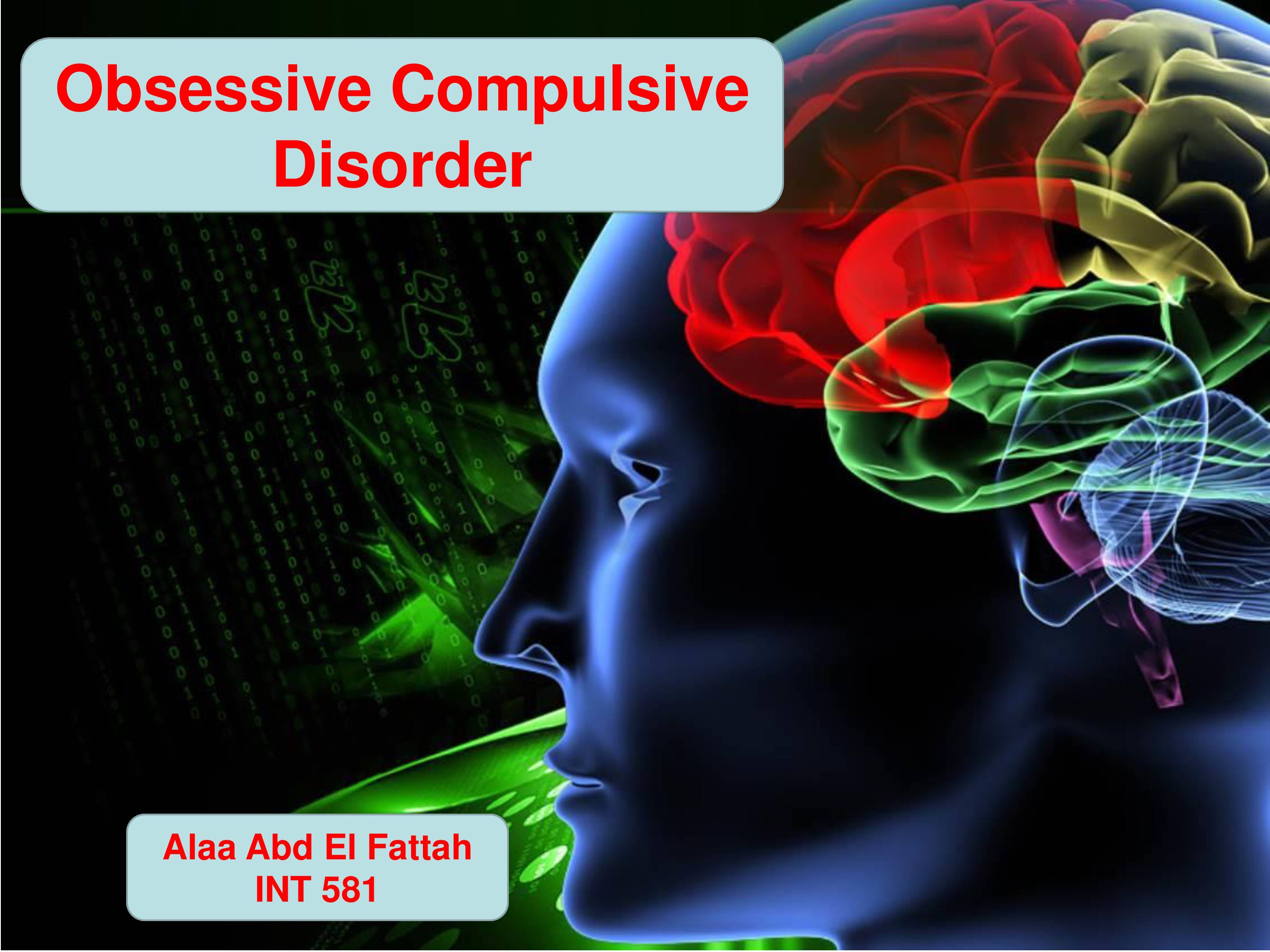 PPT on Obsessive compulsive disorder