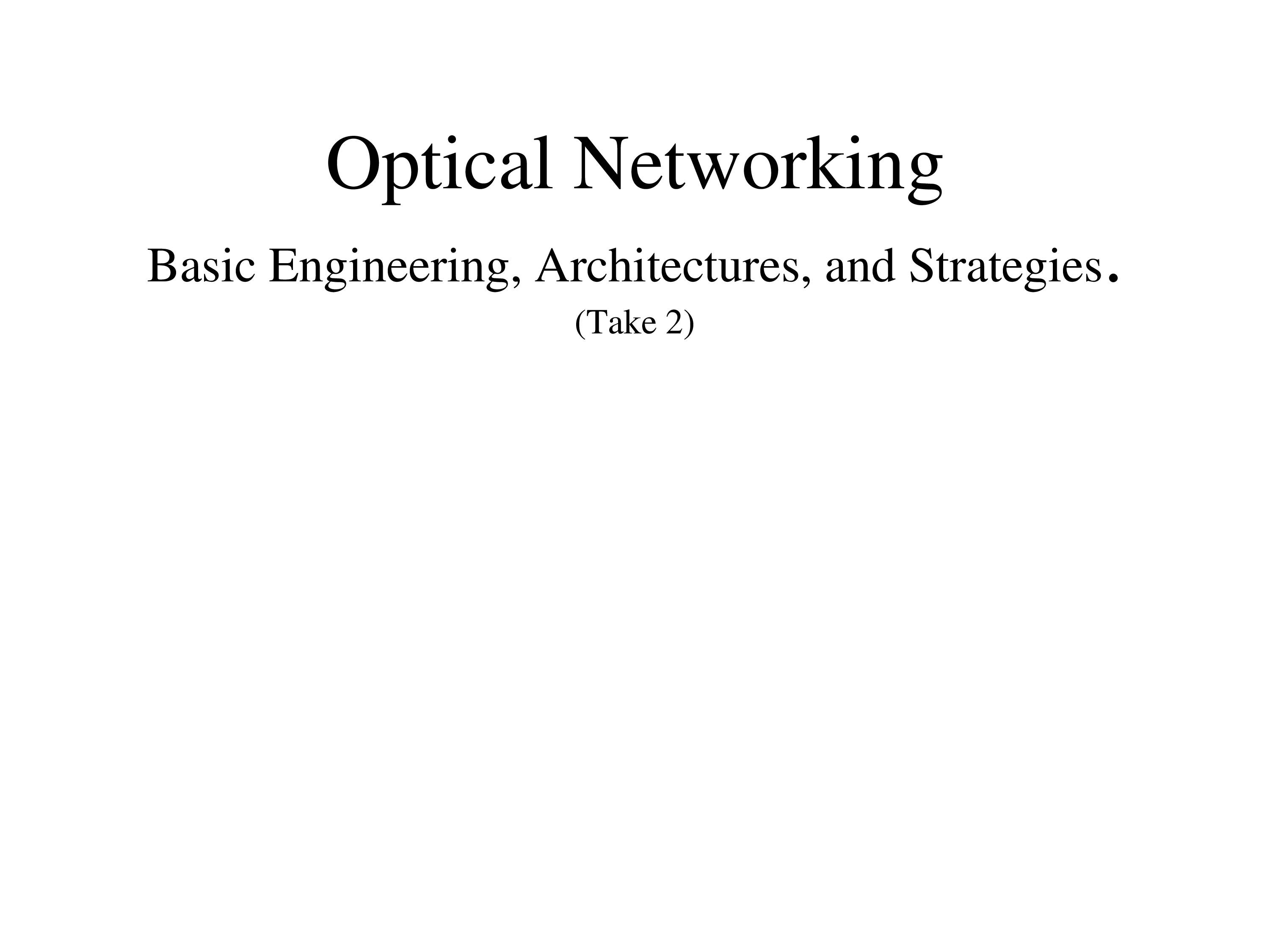 PPT On Optical Networking