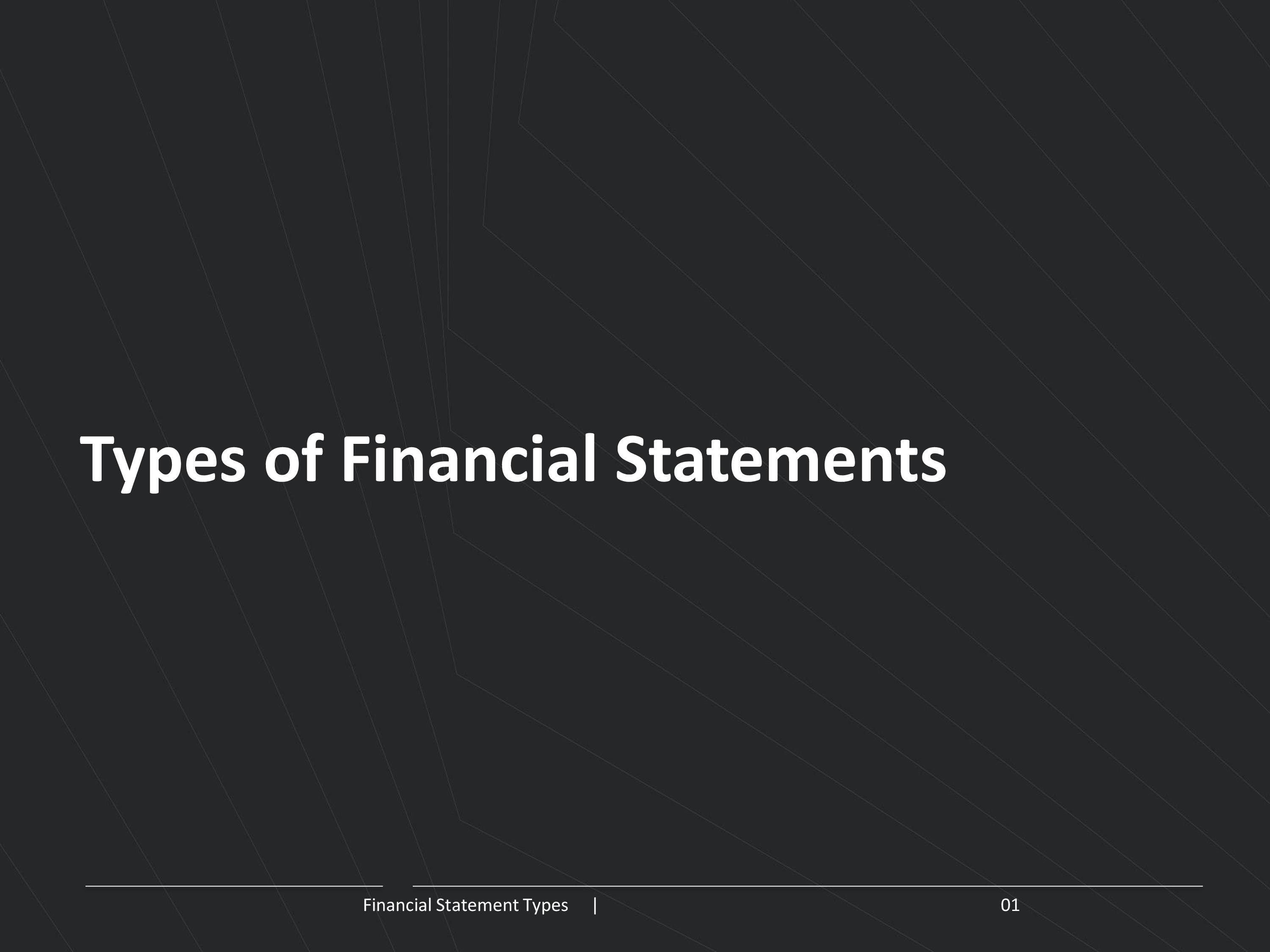 Presentation on Types of Financial Statements