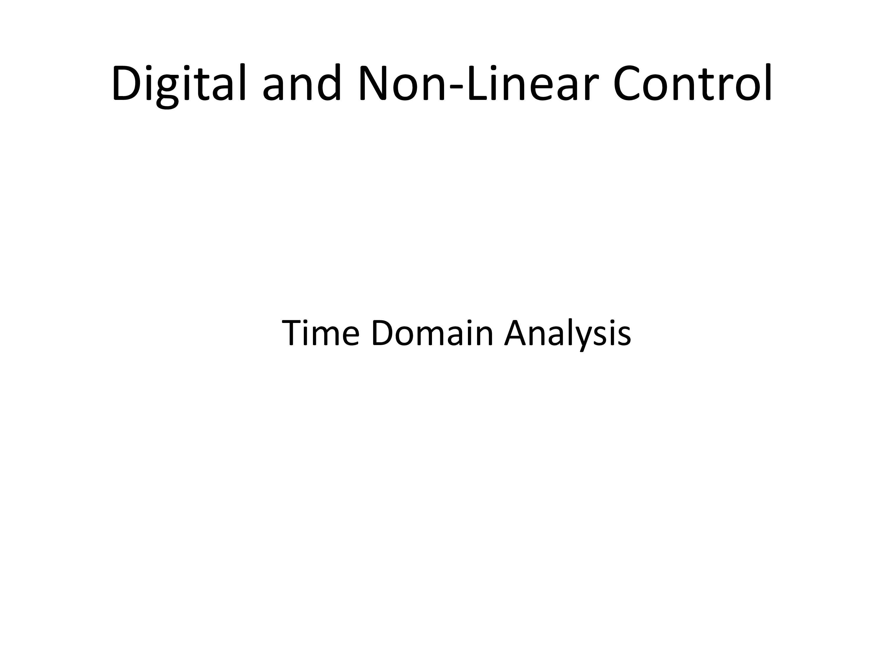 Time response analysis of control system Presentation